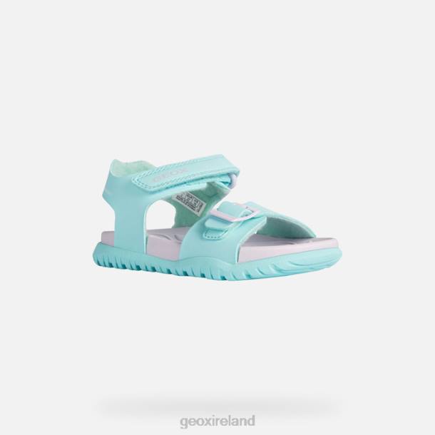 Geox 0ZTB992 Sea Green/Lilac Sandal Fusbetto Junior