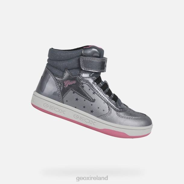 Geox 0ZTB1157 Dark Silver/Fuchsia Maltin Girl