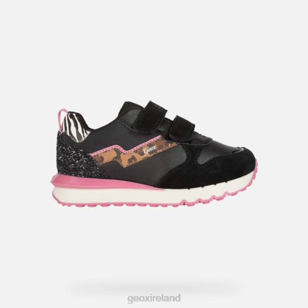 Geox 0ZTB1208 Black/Fuchsia Fastics Girl