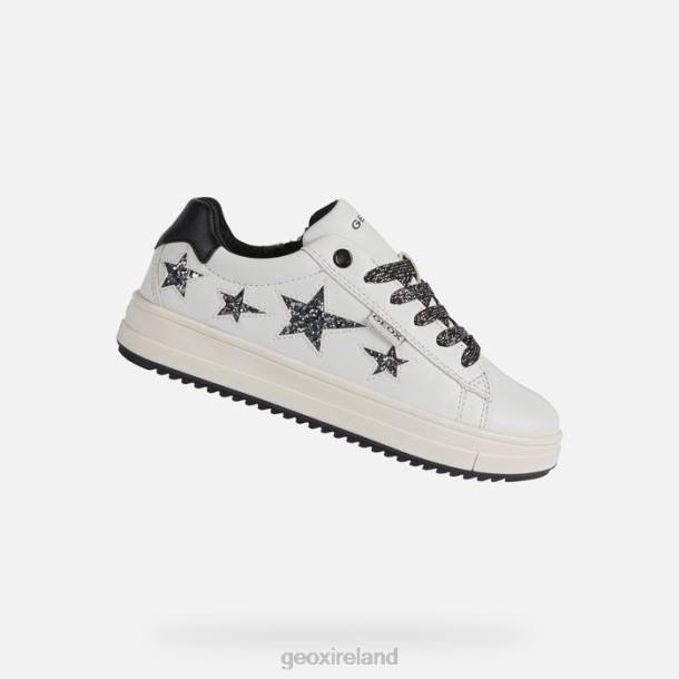 Geox 0ZTB1247 White/Black Rebecca Girl