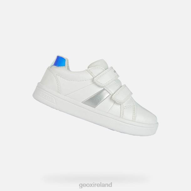 Geox 0ZTB1882 White/Silver Djrock Girl