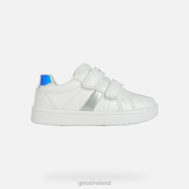 Geox 0ZTB1882 White/Silver Djrock Girl