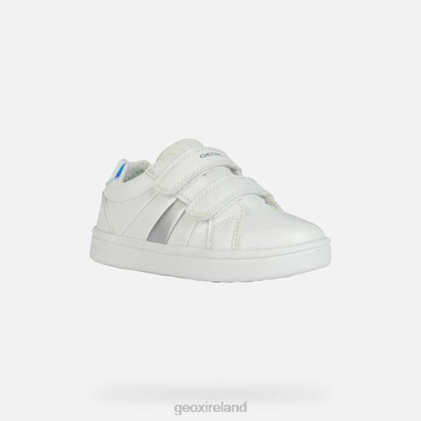 Geox 0ZTB1882 White/Silver Djrock Girl