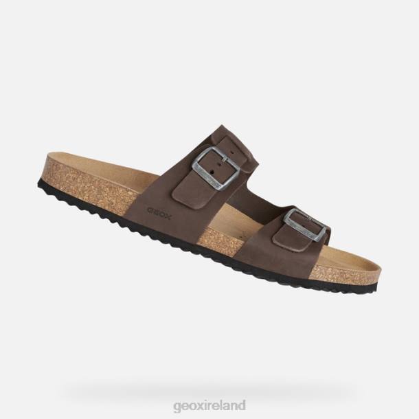 Geox 0ZTB725 Dark Coffee Sandal Ghita Man