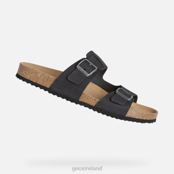 Geox 0ZTB726 Black Sandal Ghita Man