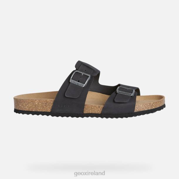 Geox 0ZTB726 Black Sandal Ghita Man