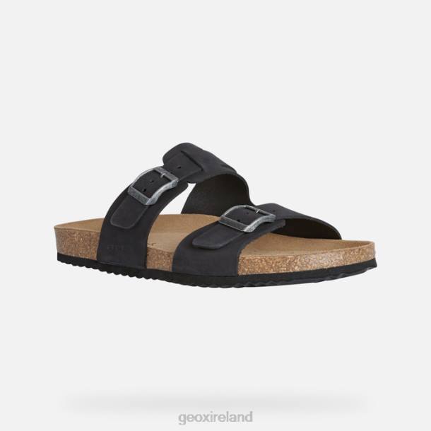 Geox 0ZTB726 Black Sandal Ghita Man