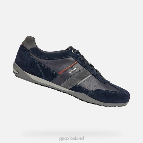 Geox 0ZTB1809 Navy/Dark Burgundy Wells Man
