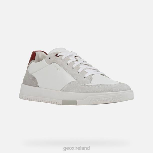 Geox 0ZTB863 White/Dk Red Segnale Man