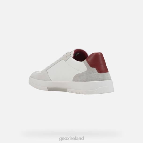 Geox 0ZTB863 White/Dk Red Segnale Man