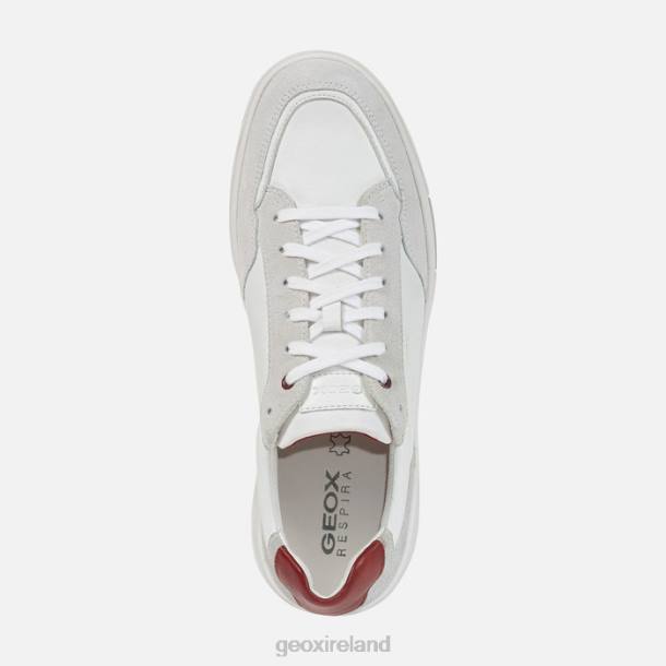 Geox 0ZTB863 White/Dk Red Segnale Man