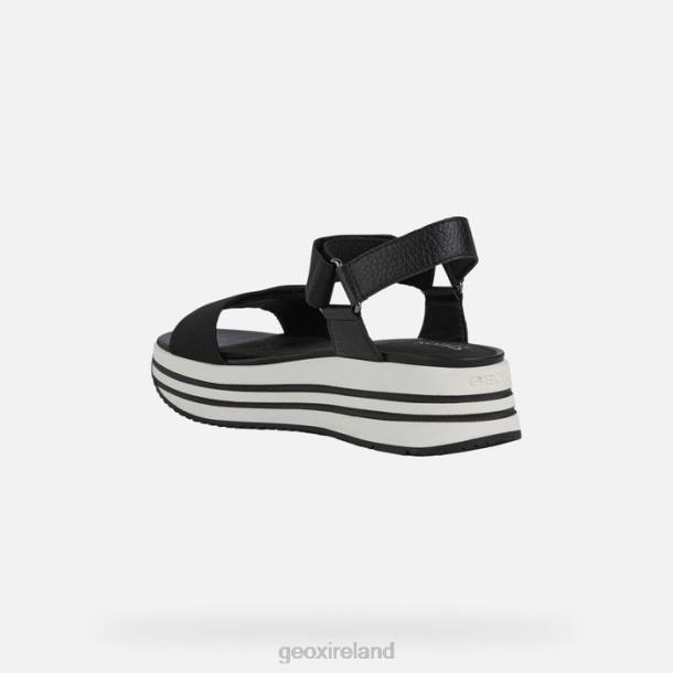 Geox 0ZTB355 Black Sandal Kency Woman