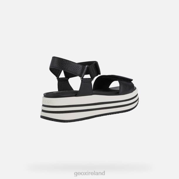 Geox 0ZTB355 Black Sandal Kency Woman