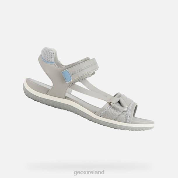 Geox 0ZTB457 Light Grey/Light Avio Sandal Vega Woman