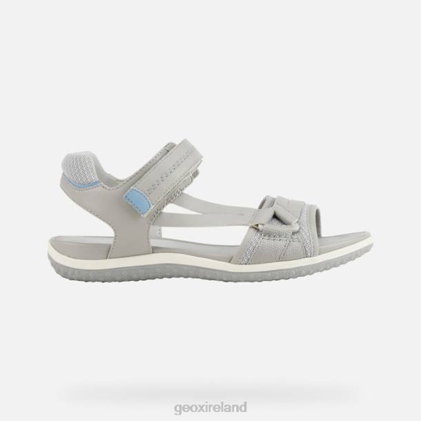 Geox 0ZTB457 Light Grey/Light Avio Sandal Vega Woman