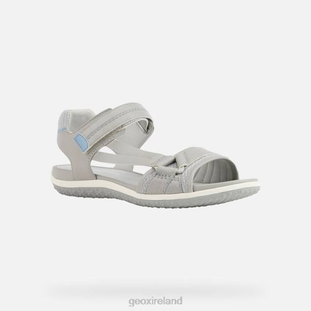 Geox 0ZTB457 Light Grey/Light Avio Sandal Vega Woman