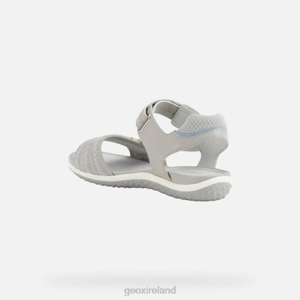 Geox 0ZTB457 Light Grey/Light Avio Sandal Vega Woman