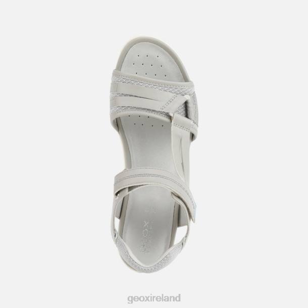 Geox 0ZTB457 Light Grey/Light Avio Sandal Vega Woman