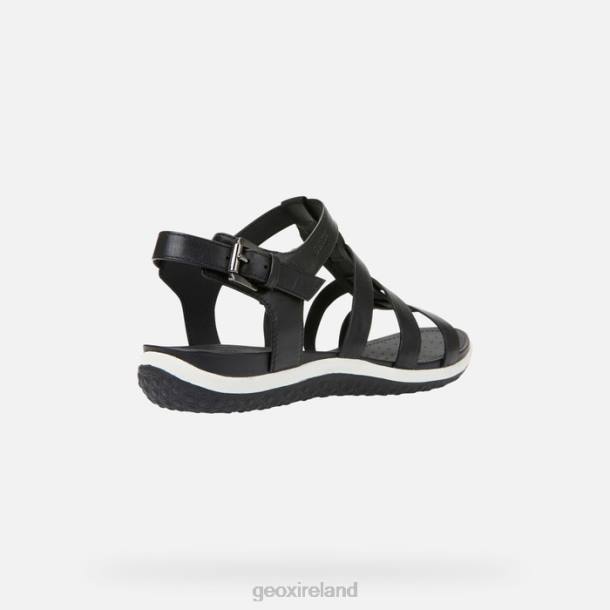 Geox 0ZTB51 Black Sandal Vega Woman