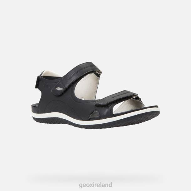 Geox 0ZTB57 Black Sandal Vega Woman