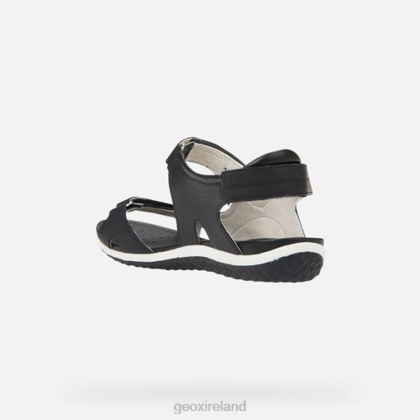 Geox 0ZTB57 Black Sandal Vega Woman