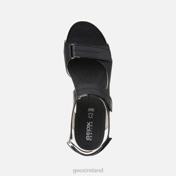 Geox 0ZTB57 Black Sandal Vega Woman