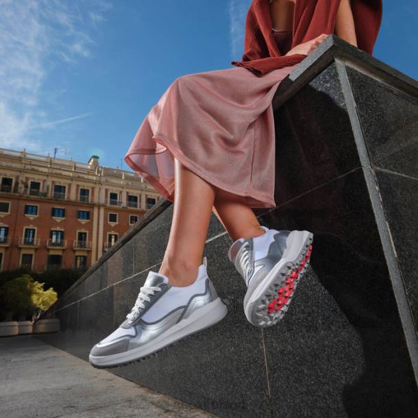 Geox 0ZTB1700 Light Grey/White Pg1X Woman