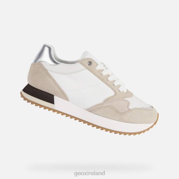 Geox 0ZTB250 White/Lt Taupe Doralea Woman