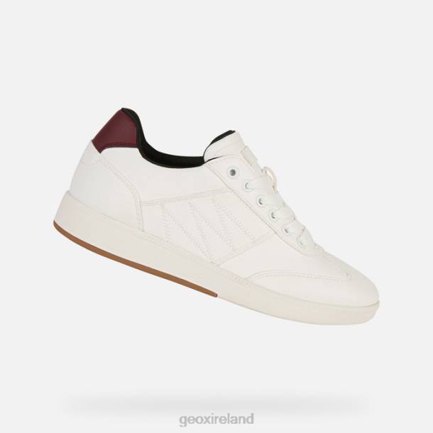 Geox 0ZTB253 White/Dark Burgundy Meleda Woman