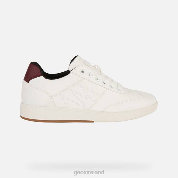 Geox 0ZTB253 White/Dark Burgundy Meleda Woman