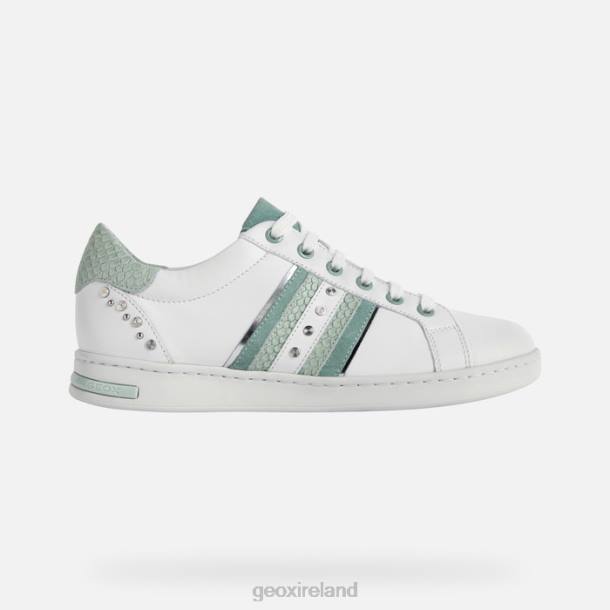 Geox 0ZTB318 White/Lt Green Jaysen Woman