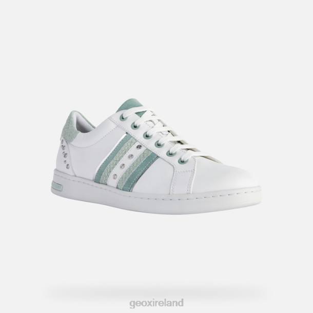 Geox 0ZTB318 White/Lt Green Jaysen Woman
