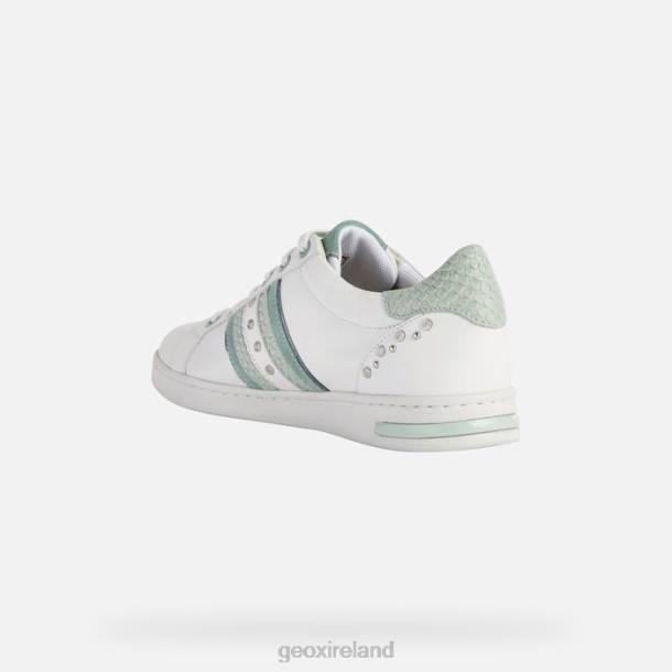 Geox 0ZTB318 White/Lt Green Jaysen Woman