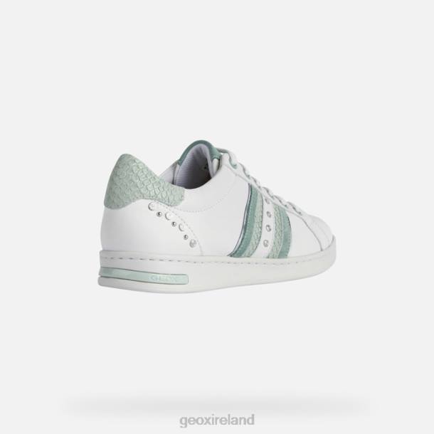 Geox 0ZTB318 White/Lt Green Jaysen Woman