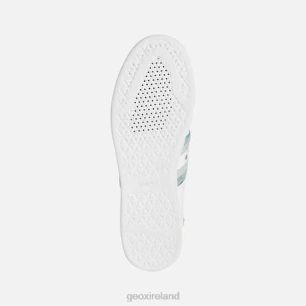 Geox 0ZTB318 White/Lt Green Jaysen Woman