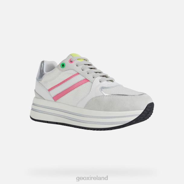 Geox 0ZTB398 White/Fluo Fuchsia Kency Woman