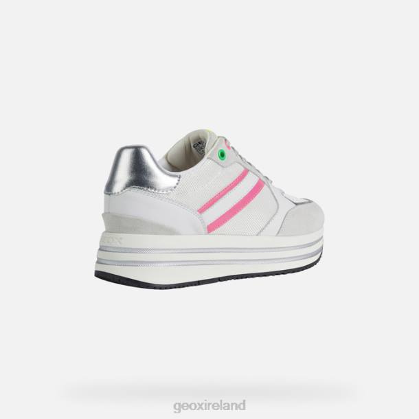 Geox 0ZTB398 White/Fluo Fuchsia Kency Woman