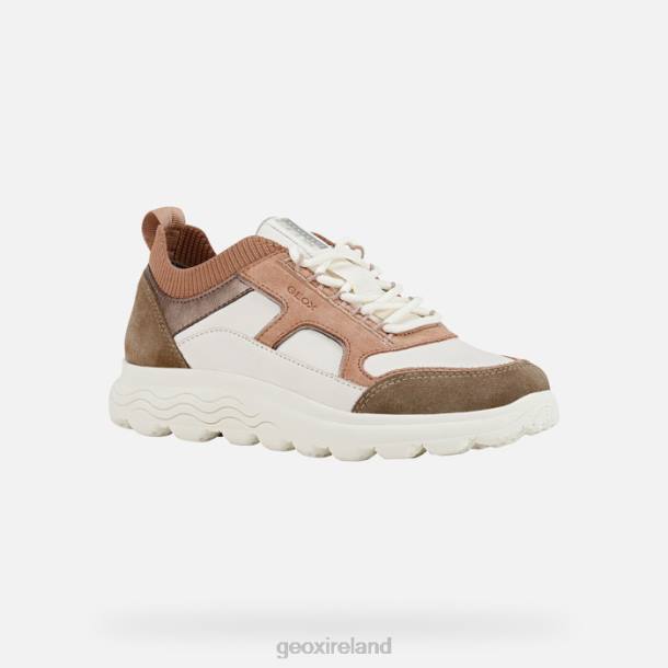 Geox 0ZTB459 Off White/Dark Rose Spherica Woman