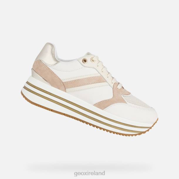 Geox 0ZTB575 Off White/Dk Skin Kency Woman